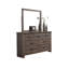 Mobilier de chambre à coucher avec tiroirs en bois à finition naturelle