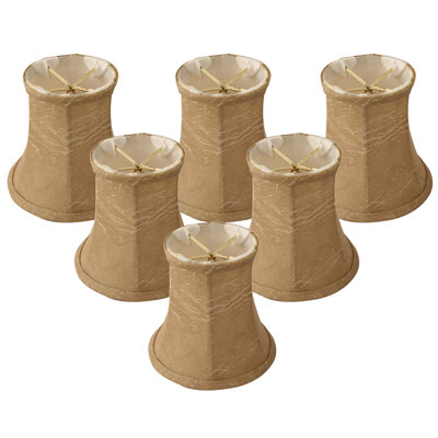 4.25'' H Faux Leather Bell Candelabra Shade