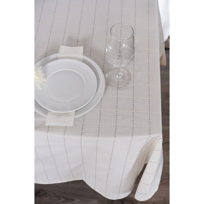 Nappe en coton de qualité supérieure avec surpiqûre et housse de table de salle à manger pour la cuisine et la salle à manger