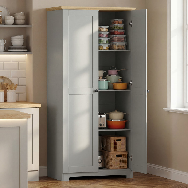 172cm Kitchen Pantry, Grey