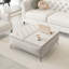 Table basse avec banc de rangement de 35 pouces de large avec repose-pieds de rangement surdimensionné et rembourré pour le salon