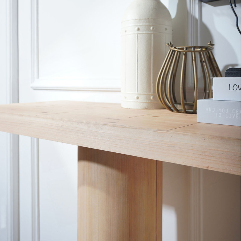 Console moderne minimaliste avec piédestal à colonne