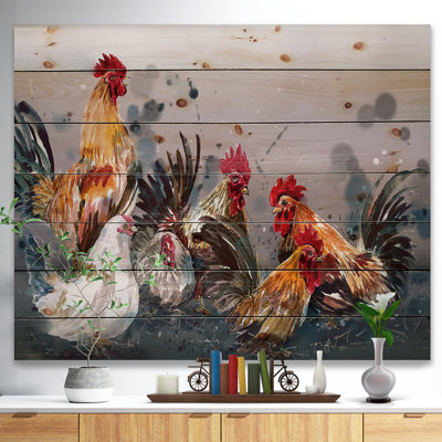 «Farmhouse Group of Rooster», impression