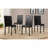 5-Piece Metal Dinette Set With Laminated Faux Marble Top, Black-1601486863