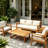 Dayo 5 - Piece Acacia Wood Patio Outdoor Conversation Set With Cushions