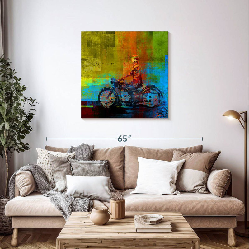 Motorcycle, 36" H x 36" W