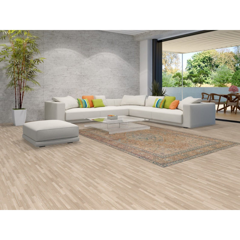 Tapis traditionnel en laine brun clair 7 x 10