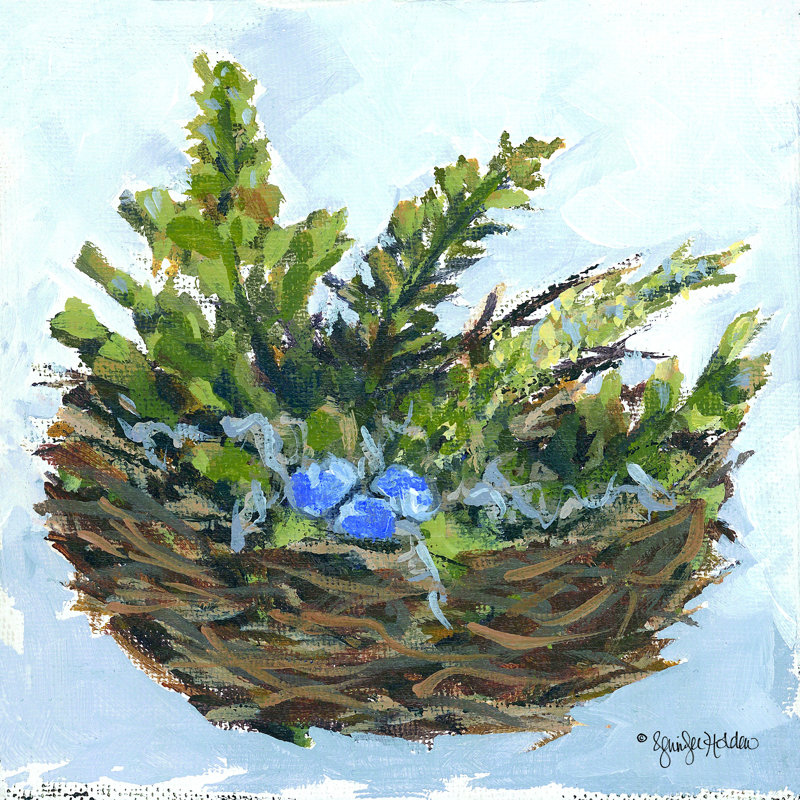 «Resting Place» par Jennifer Holden - reproduction imprimée, H 12 po x l 12 po, Non, Toile tendue
