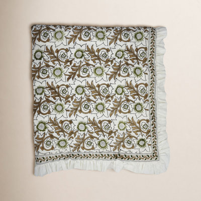 Cotton Quilted Throw Blanket