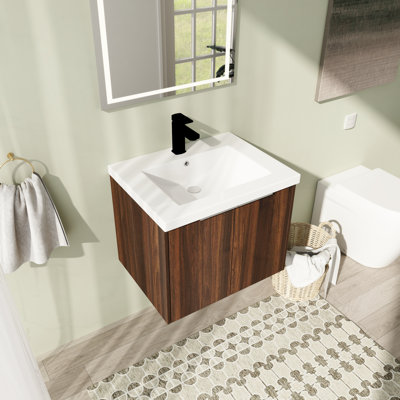 Caydren 23.67'' Single Bathroom Vanity with Resin Top