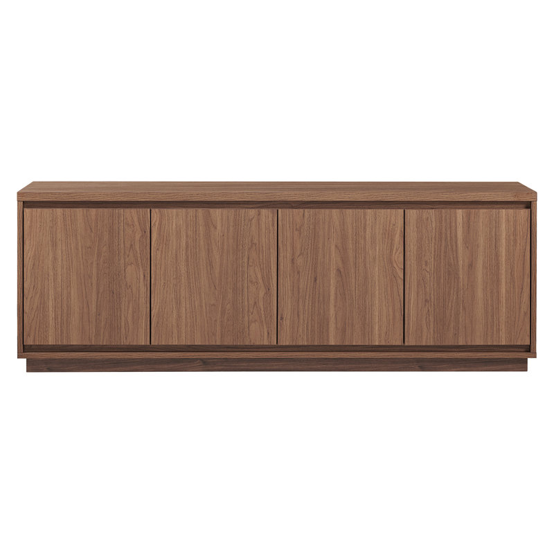 Presque Rectangular TV Stand for TV's up to 75" in Satin Walnut, Satin Walnut