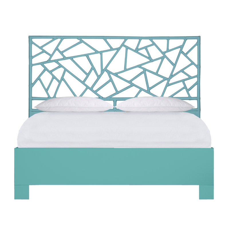 Lit standard à profil bas Tiffany, Très grand, Turquoise
