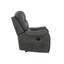 Fauteuil inclinable manuel Oby, dossier surpiqué, microfibre gris foncé