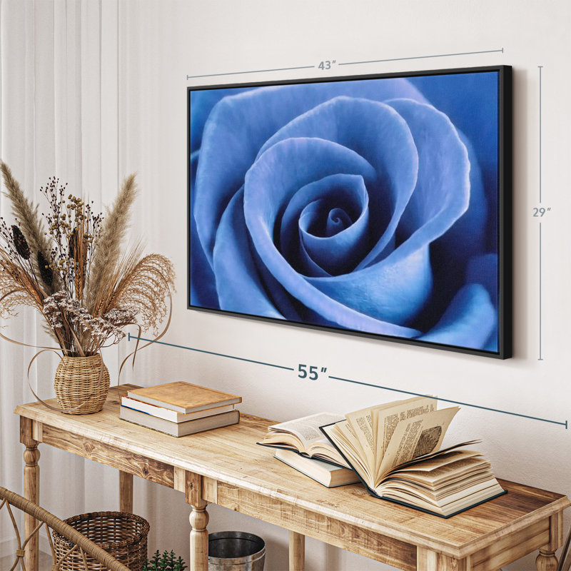 Impression sur toile Denim Blue Rose, H 29 po x l 43 po