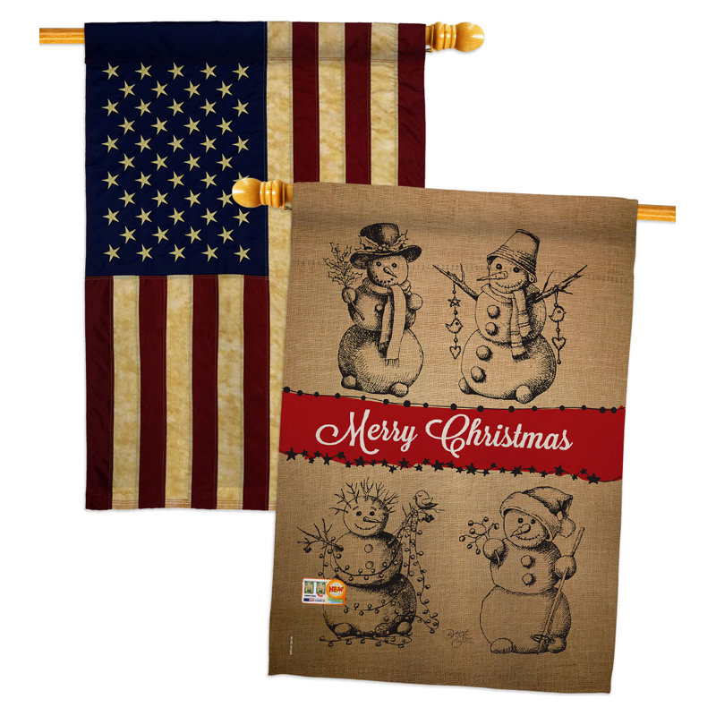 Drapeau de maison à 2 côtés en polyester / mélange de polyester 40 x 28 po