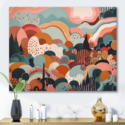 «Pink Green Minimalims Explosion I» sur toile