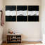 Abstrait noir et blanc, ensemble de 3 impressions sur toile-742375544