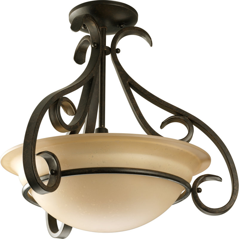 Lilly Glass Semi Flush Mount