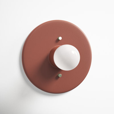 Single Light Ceramic Dimmable Flush Mounted Sconce