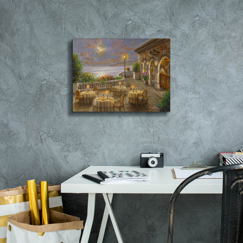 «Epic Graffiti» «A Romantic Dinning Invitation» par Nicky Boehme, art mural sur toile, 16 po x 12 po