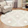 Longmeadow Geometric Ivory/White Machine Woven Polyester Area Rug