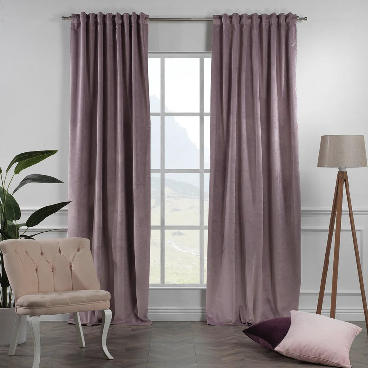 Extra Long & Extra Wide Matte Velvet Curtain Panel