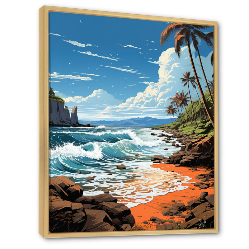 «Beach Photo Tropical Vibes XX» sur toile, L 12 po x H 20 po, Cadre naturel flottant
