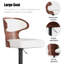Bar Stools Set of 2 Seat Adjustable Height 62.2-85.1cm Bentwood Swivel Barstools with Back & Footrest - PU Leather Upholstered Bar Chair for Bar, Kitchen, Dining Room-529745424-529745438-529745437