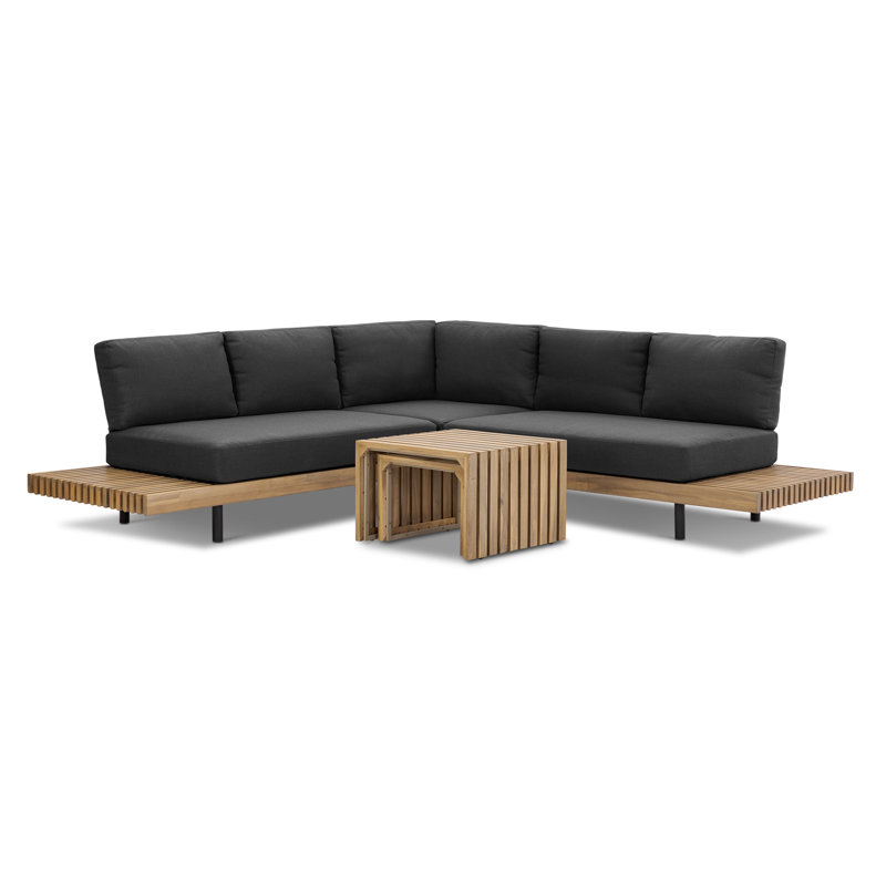 Canapé modulaire d'extérieur avec table basse Lobos