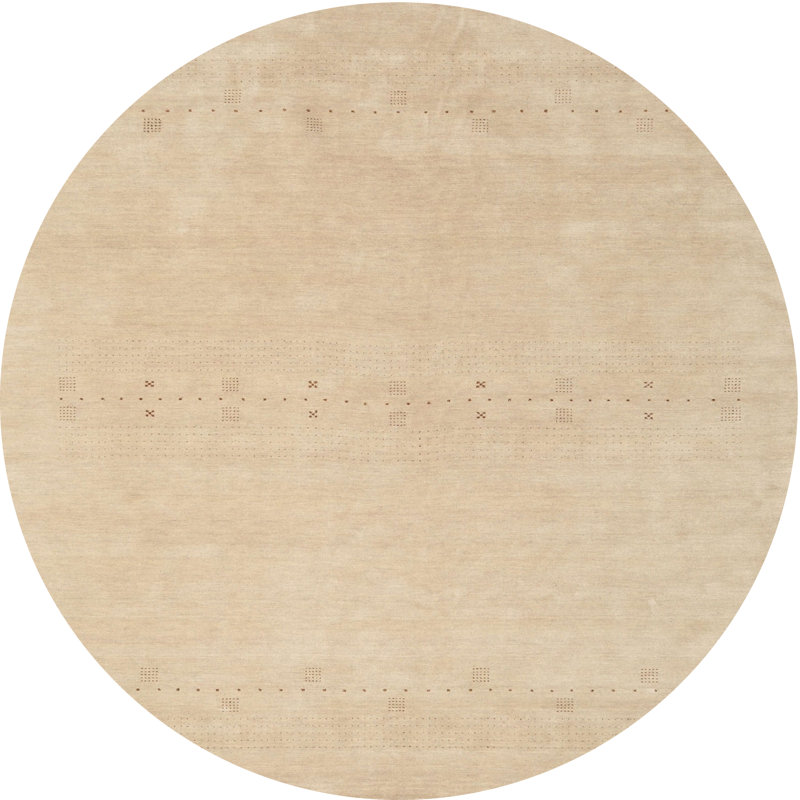Surface beige contemporaine tapis, Rond 3 pi