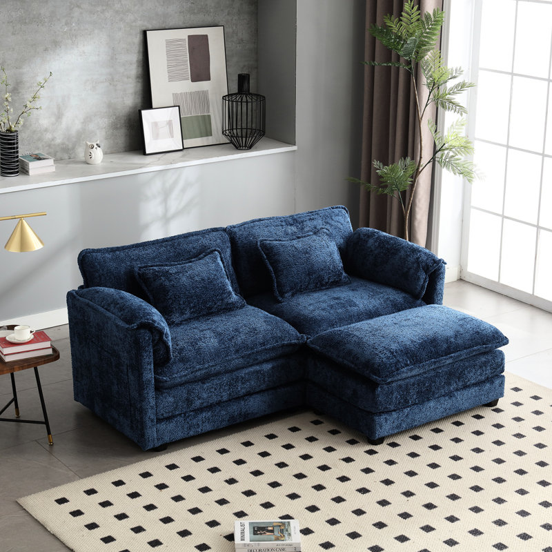 Siège double avec tissu en chenille doux, poches latérales amovibles pour les petits articles, éponge haute densité, repose-tabouret rembourré, poches pratiques, mousse, tabouret confortable, capacité de 500 lb