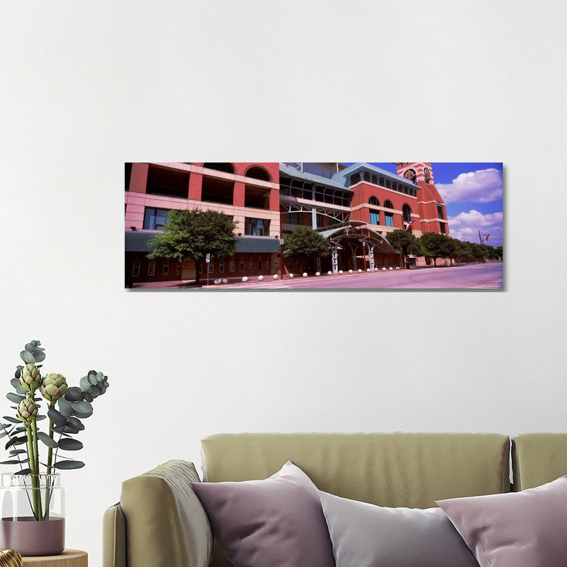 Facade of a Baseball Stadium, Minute Maid Park, Houston, Texas, USA 1 Piece Wrapped Canvas Panoramic Wall Art
