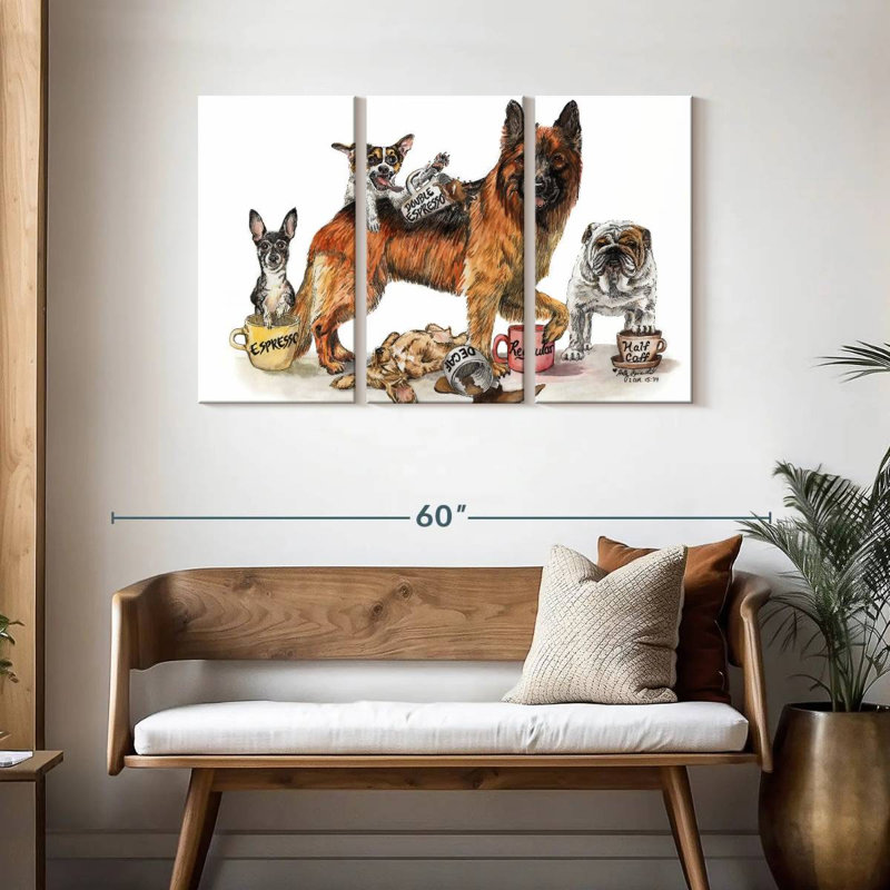 Brampt Coffee Dogs, 28" H x 45" W