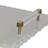 Decorative Serving Tray, Gold Handles, 14 Inch Frosted White Acrylic