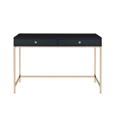 Bureau d'écriture rectangulaire avec 2 tiroirs