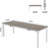 78.7" Extra Long 2-Person Computer Desk, Oak & White Heavy-Duty Steel Legs, Modern Collaborative Workstation