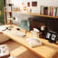Bureau en bois massif en L Burlywood-924099470-924099456