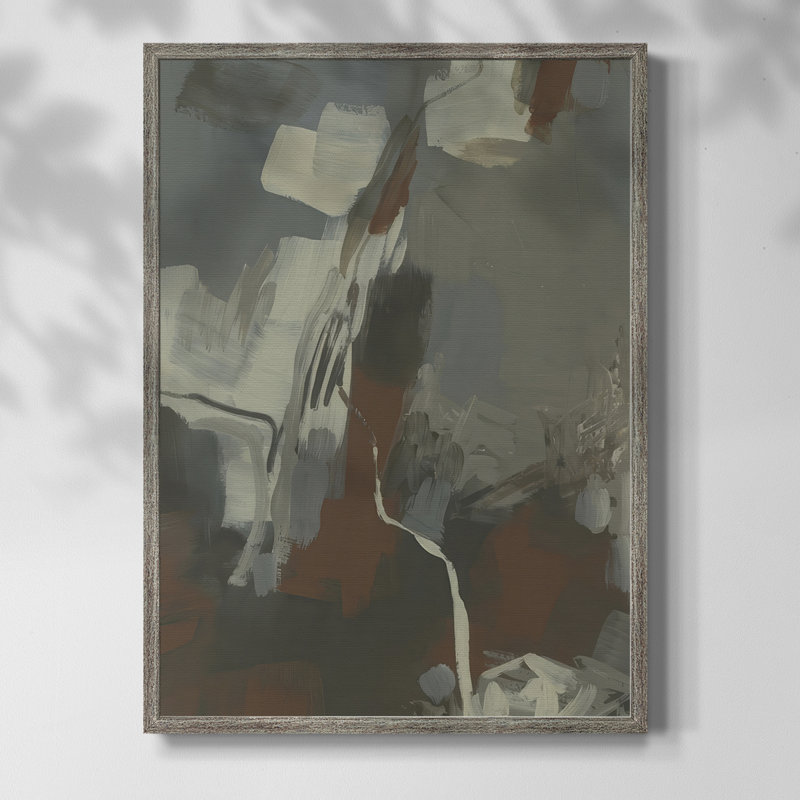 Mudstone Graffiti II Framed Print - Solid Wood, 11" H x 9" W
