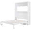 Grand lit mural en blanc - Meuble peu encombrant pour les pièces multifonctionnelles, solution de matelas confortable