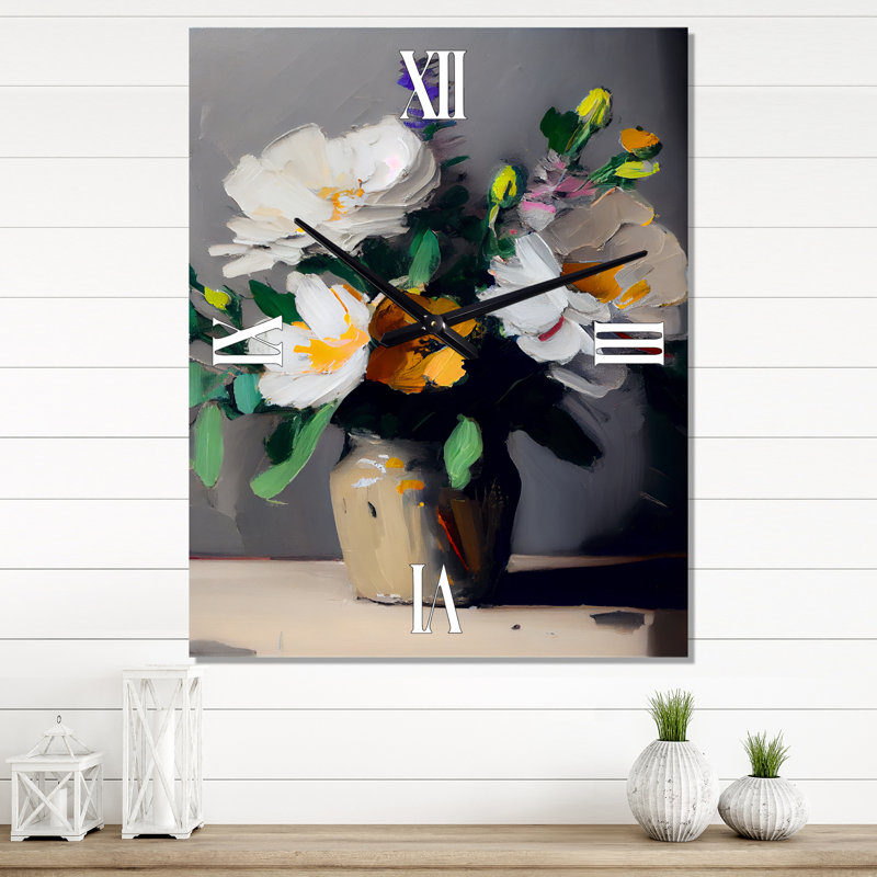 Jazmun - Horloge murale florale, Petit