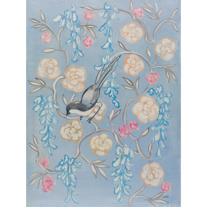 Heirloom Chinoiserie Bird II, H 16 po x l 12 po