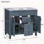 Meuble-lavabo 36 po avec lavabo supérieur, armoire de rangement moderne avec 2 portes à fermeture douce et 2 tiroirs, meuble-lavabo simple-111831878-111831876