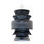 Smoked Ribbed Glass Pendant Lamp Shade With Stacked Multi-Tiered Shape By 