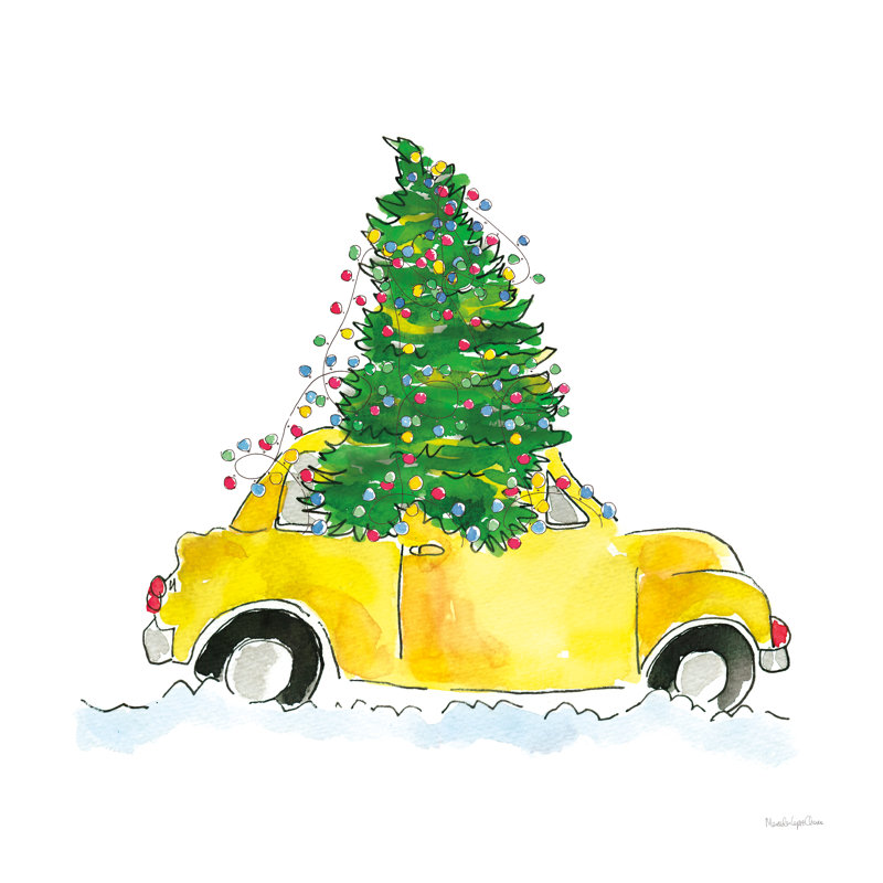 Holiday Taxi by Mercedes Lopez Charro - Wrapped Canvas Painting, 76cm H x 76cm W