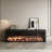 Black Solid Wood TV Cabinet Fireplace-117598214