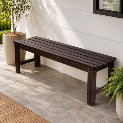 Heritage 5-Foot Rustic Solid Cedar Wood Backless Bench