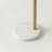 Trilage Gold 84 In. Mid-Century Modern 3-Light Adjustable Led Arched Floor Lamp With White Marble Base-1374269578