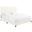Grand lit moderne - fabrication en bois recouverte de blanc