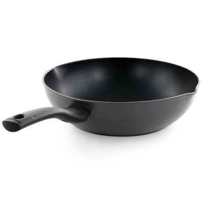 Wok antiadhésif en aluminium de 4,1 pintes en noir