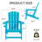 Six in a set Adirondack Chair with Cup Holder All-Weather Reclining Chair for Patio Deck Backyard and Poolside-114222253